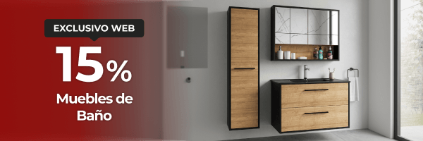 15% en muebles de baño.